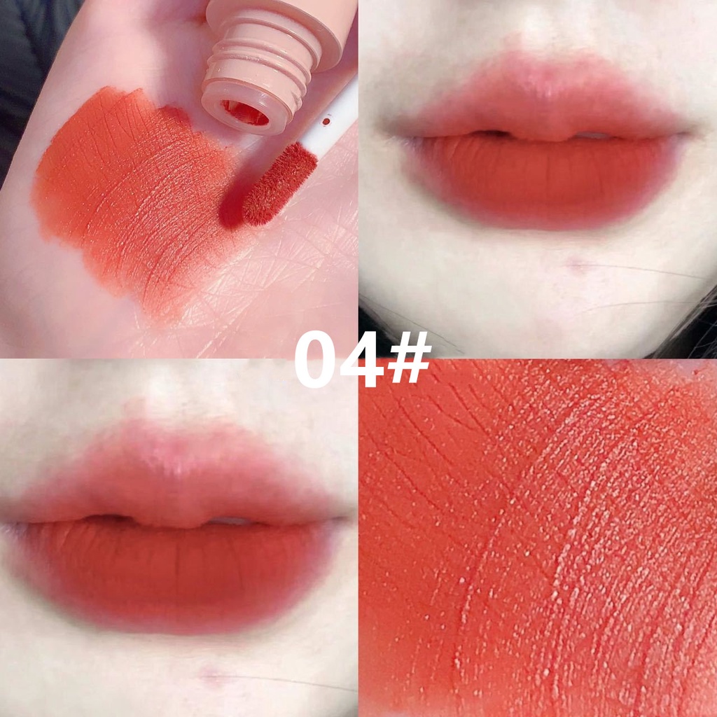 Son kem lì Hangenee dưỡng ẩm mềm môi lâu trôi Mịn Như Nhung Tông Màu Trắng Trơn Trang Điểm Cho Nữ