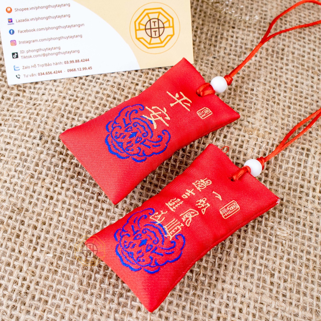 Túi Phước Lành May Mắn  Linh Phù Tây Tạng Tài lộc, May mắn Tình yêu, Bình an, Thi cử - Phong Thủy Tây Tạng