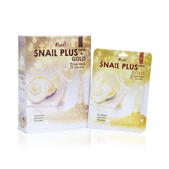 MẶT NẠ ỐC SÊN SNAIL PLUS GOLD MOODS THÁI LAN (10 CÁI)