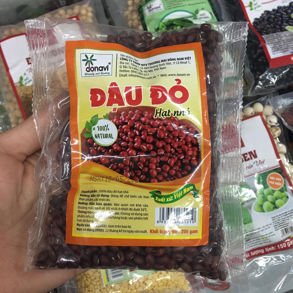 Đậu đỏ hạt nhỏ Donavi gói 200g