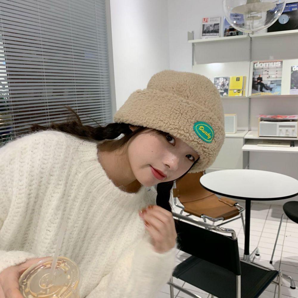 MXGOODS Mũ beanie Trùm Đầu Chống Nắng Màu Trơn Đơn Giản Thời Trang Thu Đông Cho Nữ