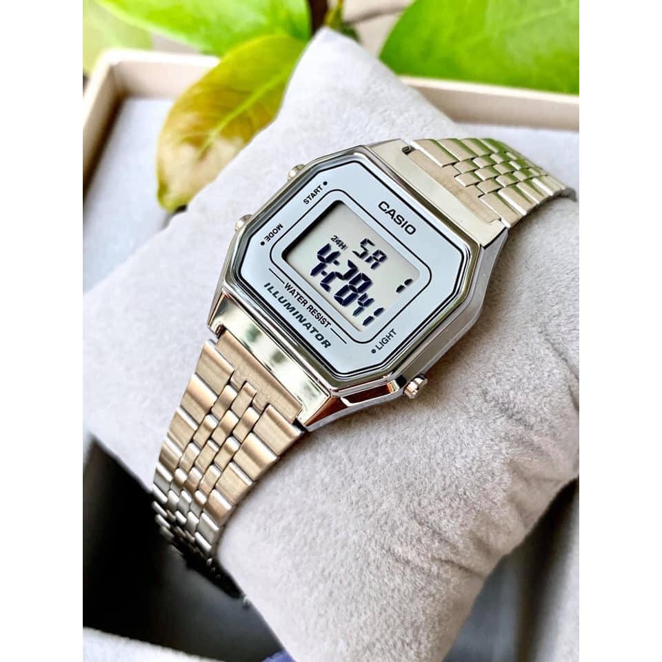 Đồng hồ điện tử nữ dây kim loại Casio Standard LA680WA-7DF chĩnh hãng Anh Khuê