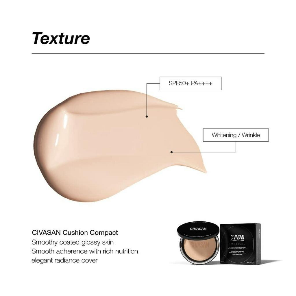 Phấn Cushion Civasan che khuyết điểm, kiềm dầu chống thấm nước kiểm soát dầu