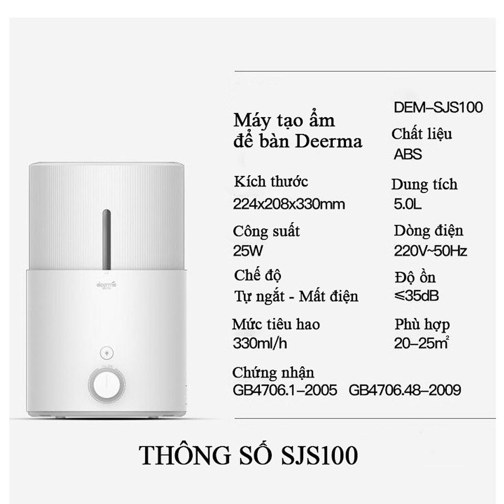 Máy tạo độ ẩm khuếch tán tinh dầu Deerma DEM-SJS100