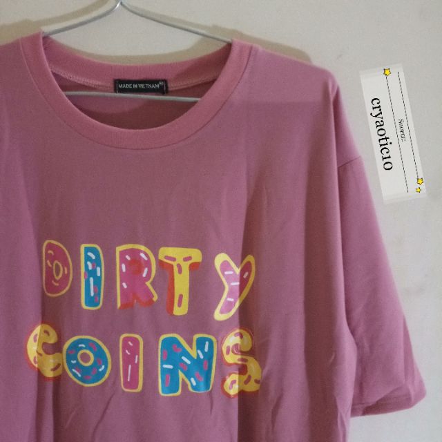 [Kèm video + hình thật] Áo tay lửng Donut Dirty Coin chất unisex