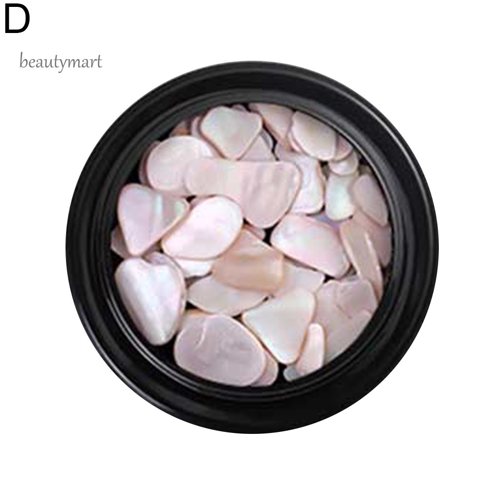 [Hàng mới về] Hộp phụ kiện đá/vỏ sò/kim sa kích thước mini nhiều màu dán trang trí móng tay nghệ thuật thủ công