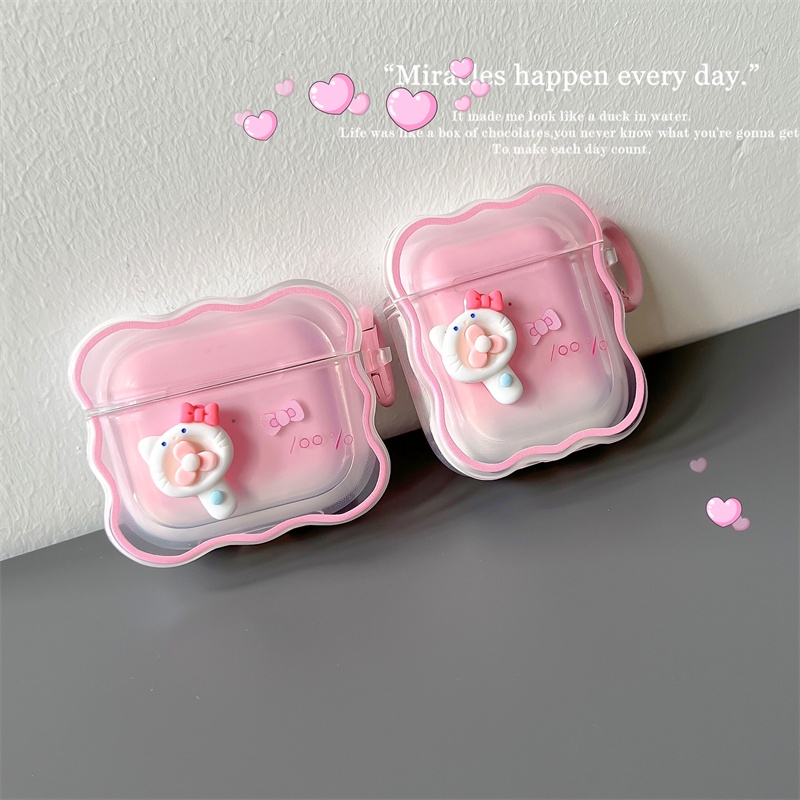 Vỏ Bảo Vệ Hộp Sạc Tai Nghe Bluetooth Không Dây Airpods1 / 2 3 Pro Air Pods Pro 3 Hình Mèo Hello Kitty Dễ Thương Ốp