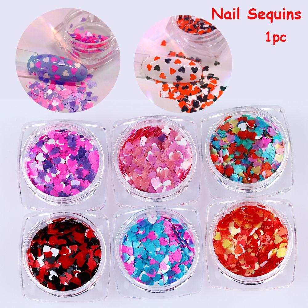 XIANTIN Hộp Sequin Lấp Lánh Nhiều Màu Sắc Dùng Để Trang Trí Móng Nghệ Thuật