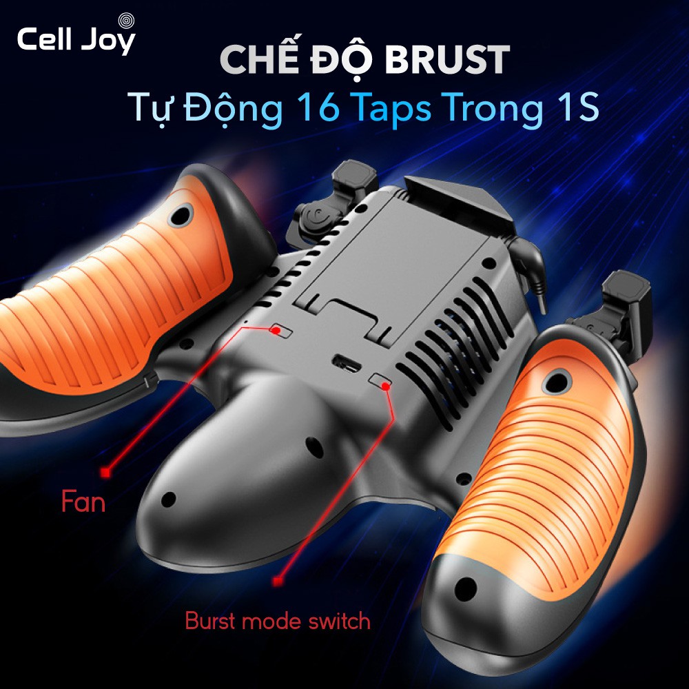 Tay cầm Auto Tap M16 hỗ trợ chơi Game Mobiles bắn liên tục tự động PUBG Mobile / Call of Duty/ ROS/ FreeFire