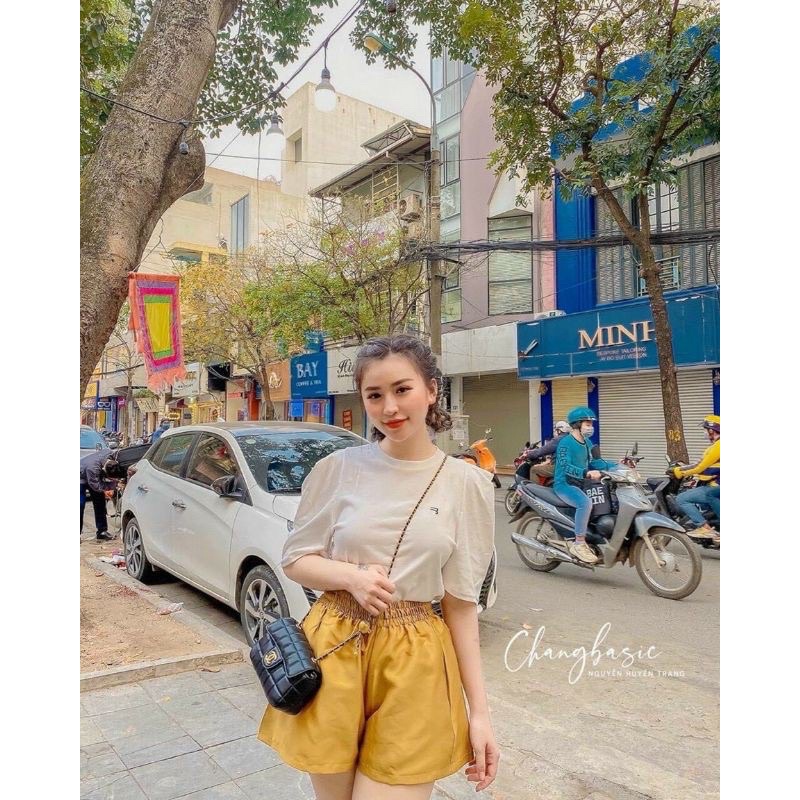 Quần Đùi Tafta Form Phồng Dáng Bồng Lưng Thun Freesize to 65kg byChang