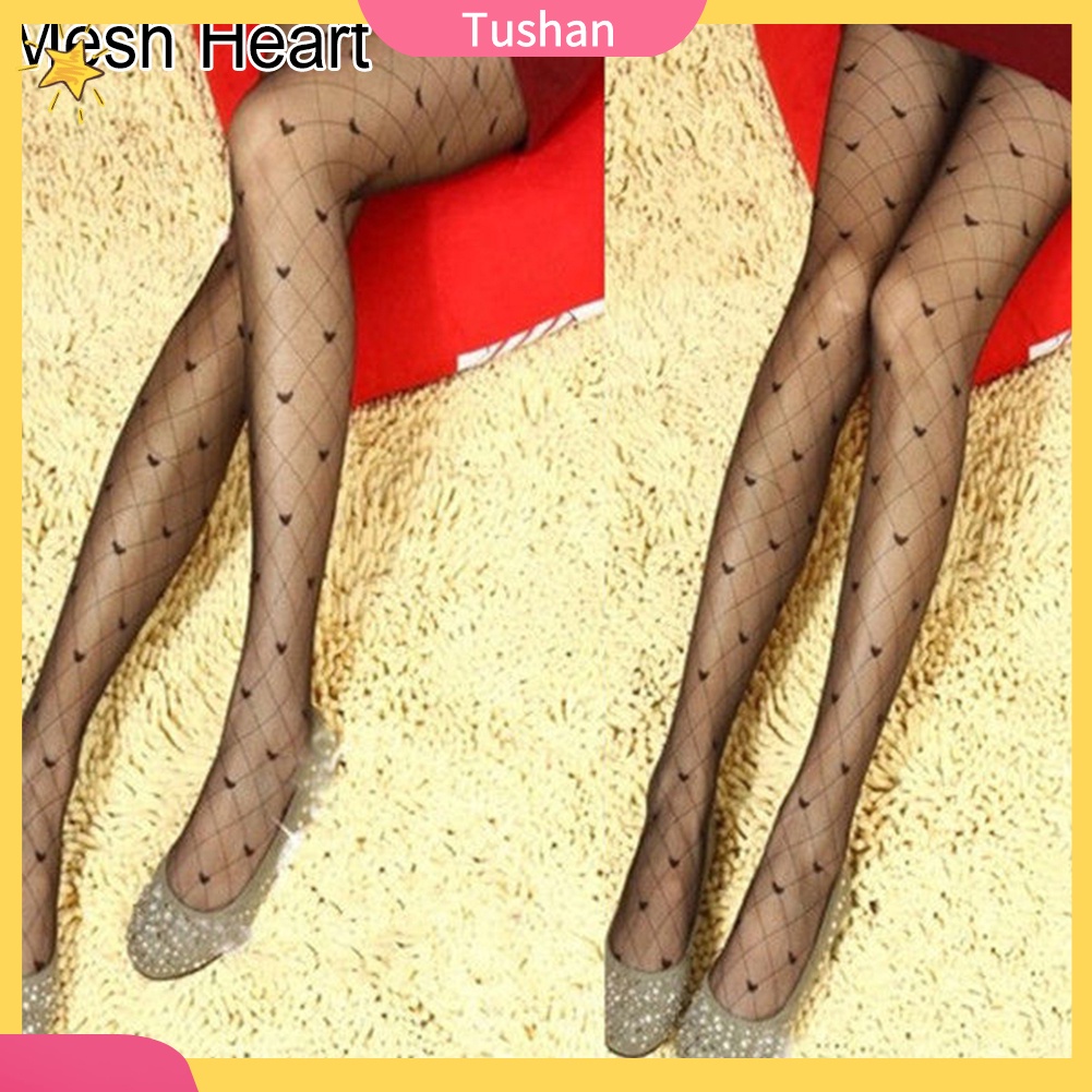 TUSH Women Sexy Star Crochet Fishnet Mesh Pantyhose Ultrathin Stockings Socks Tights