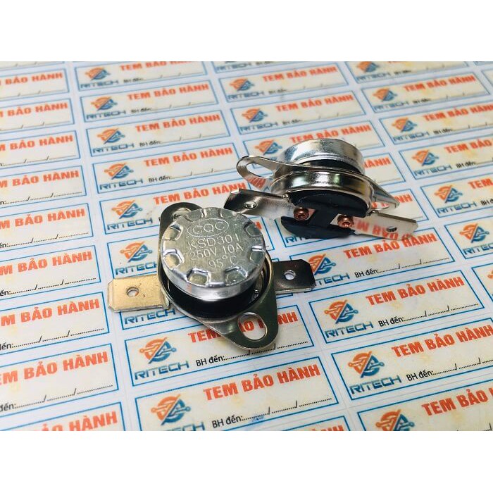 Combo 5 chiếc Relay nhiệt KSD301 95 độ 10A 250V thường đóng