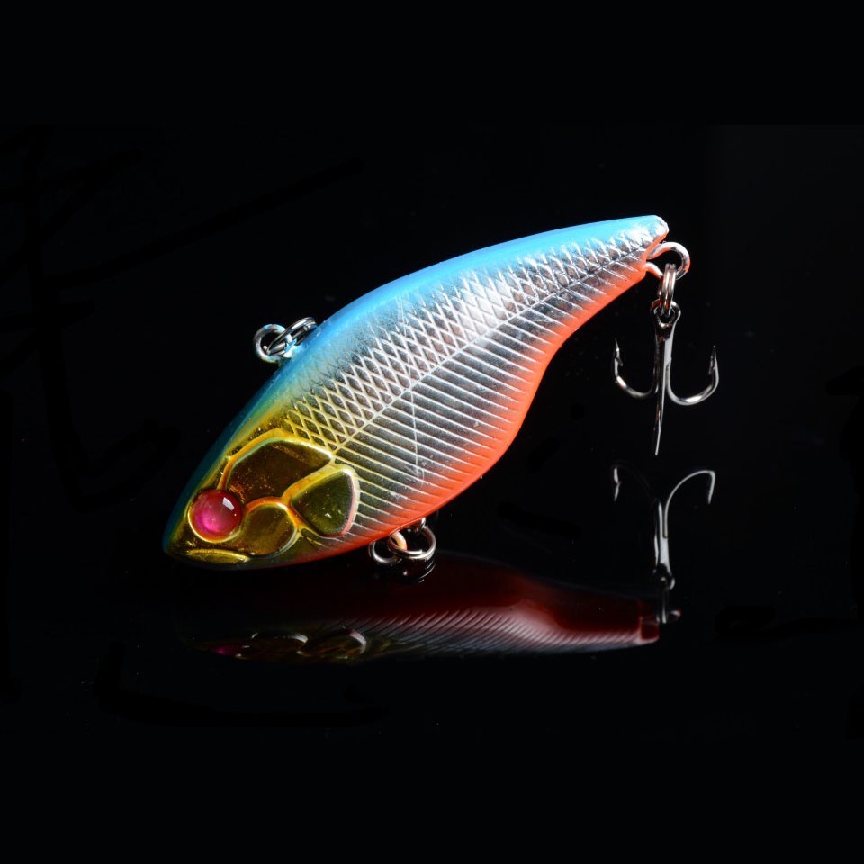 Mồi Câu Cá Bằng Nhựa Cứng 6 Lớp 7.5cm/18g# Mồi Câu Cá Giả Mắt 3D Có Gắn Lưỡi Câu