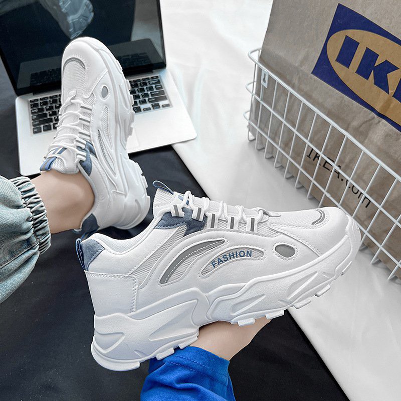 Giày nam, Giày thể thao tăng chiều cao Trắng phối xanh G202