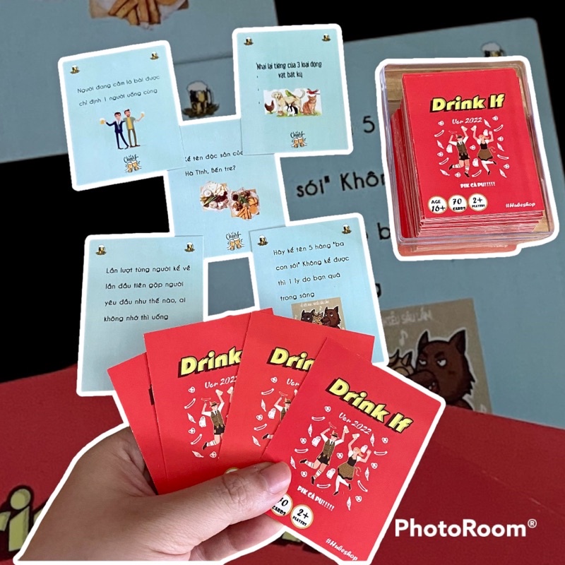 Bộ bài Drinking Game "Drink if" thử thách gia tăng thú vị cho bữa tiệc họp mặt