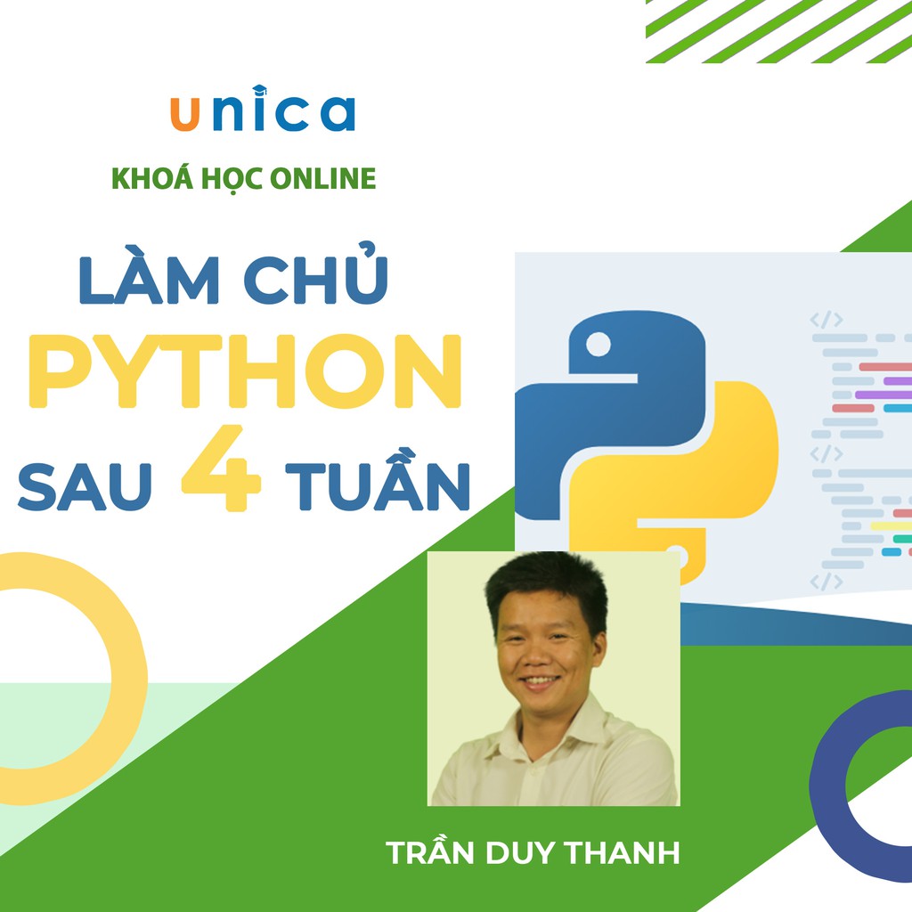 FULL khóa học CNTT - Làm chủ Python trong 4 tuần- Từ cơ bản đến chuyên sâu ngôn ngữ Python-