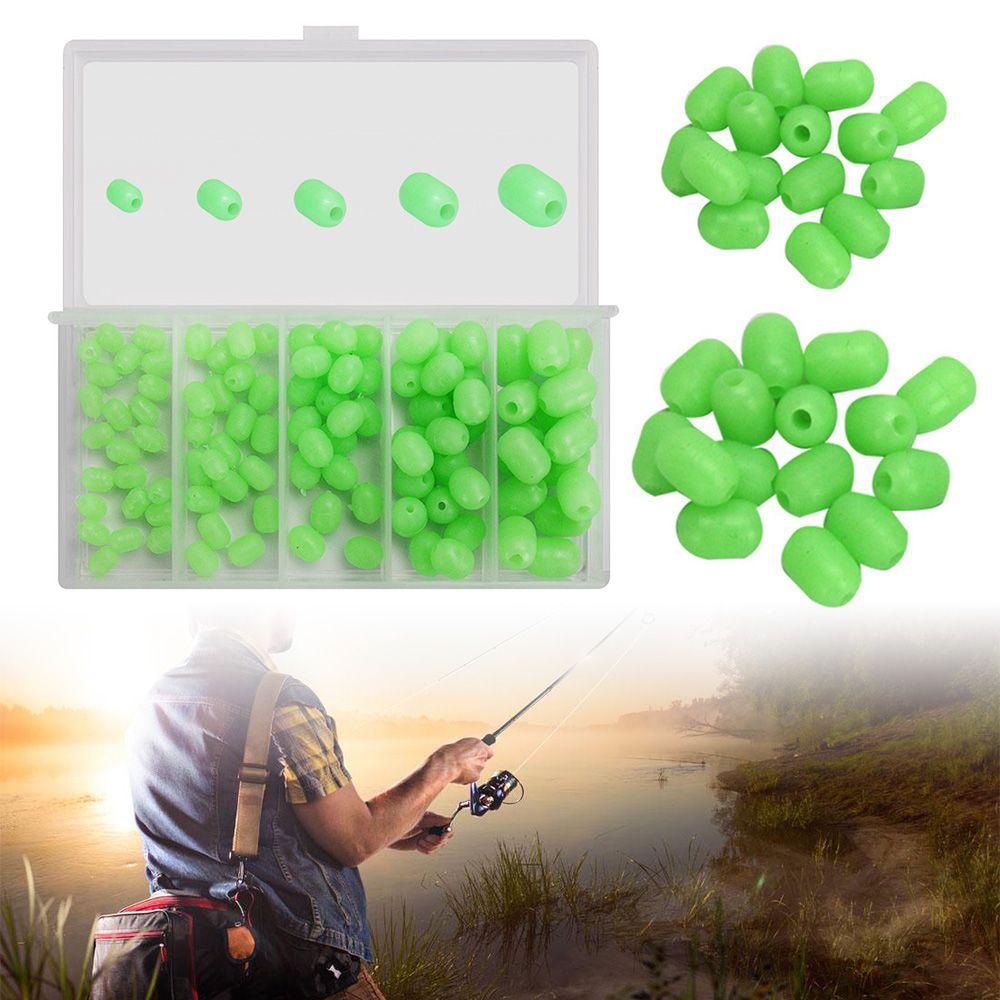 MUVAKO Hộp 100 Phao Câu Cá Mềm Phát Sáng Trong Đêm Tiện Dụng