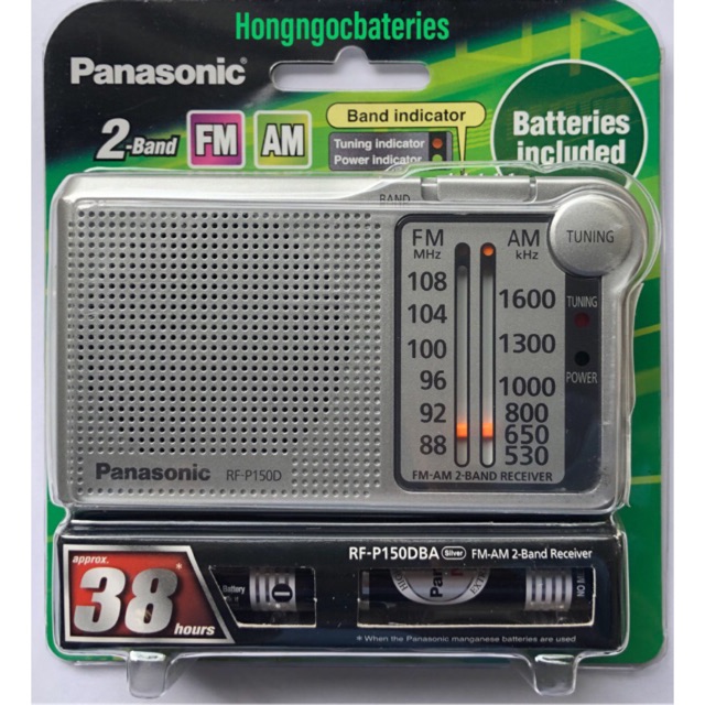 Đài Radio Bỏ Túi Kèm Pin Panasonic RF - P150DBAGA kèm 4 pin Evolta