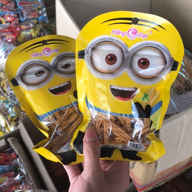 SỈ BỊCH 30 GÓI SNACK HÌNH KHOAI TAY CHIÊN MINIONS SIÊU HOT