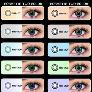 Combo 1 bộ Lens giãn tròng  + khây gương + nước ngâm lens