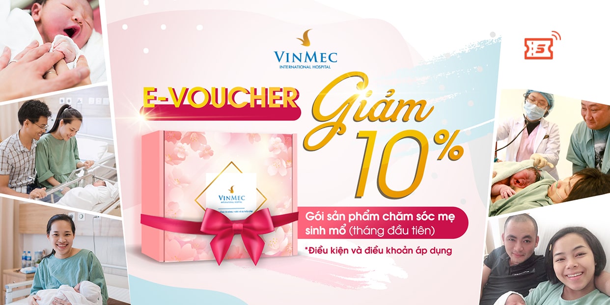 (tháng đầu tiên) [E-Voucher] Mã giảm giá 10% khi mua Gói sản phẩm chăm sóc mẹ sinh mổ