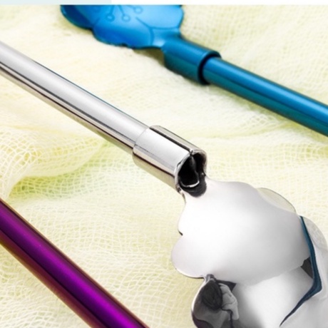 Muỗng kiêm ống hút 2 trong 1 inox cao cấp an toàn tiện lợi