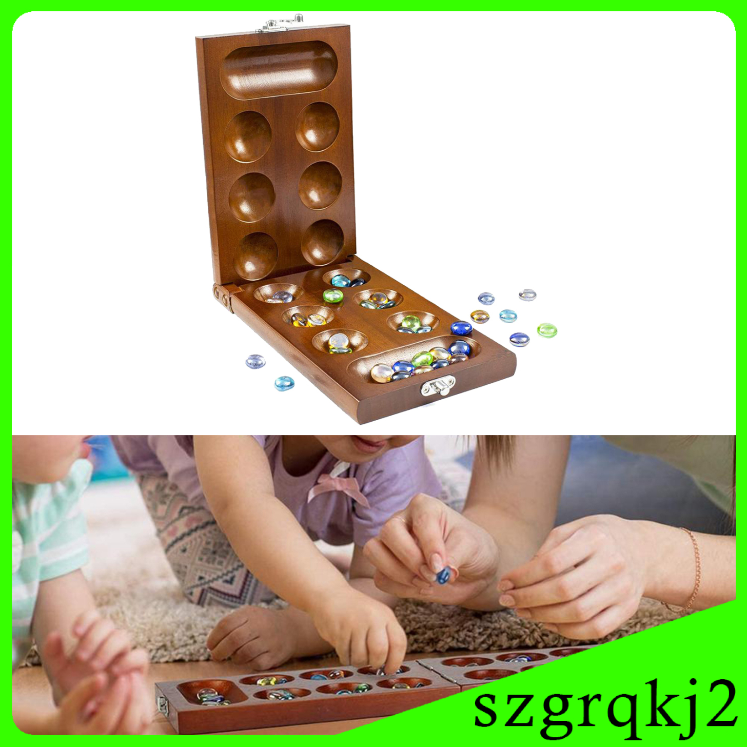 Bộ Trò Chơi Chiến Lược Mancala Bằng Gỗ Cho Trẻ Em Và Người Lớn