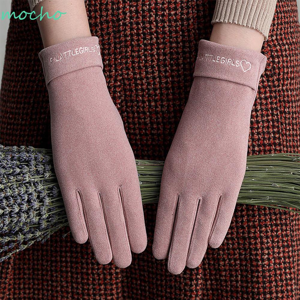 Đôi Găng Tay Nhung Đức Chống Lạnh Cảm Ứng Màn Hình Cảm Ứng Thời Trang Nữ