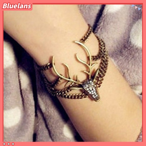 Vòng đeo tay thiết kế hình đầu hươu thời trang cá tính