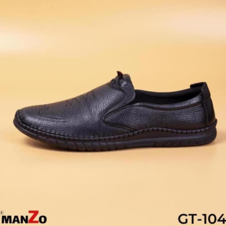 Giày mọi nam da bò giá rẻ - Manzo GT 104DEN -pi9