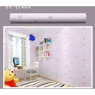 DECAL 1m Giấy dán tường khổ rộng 45cm ( có sẵn keo ) - NƠ TÍM XINH ELL248