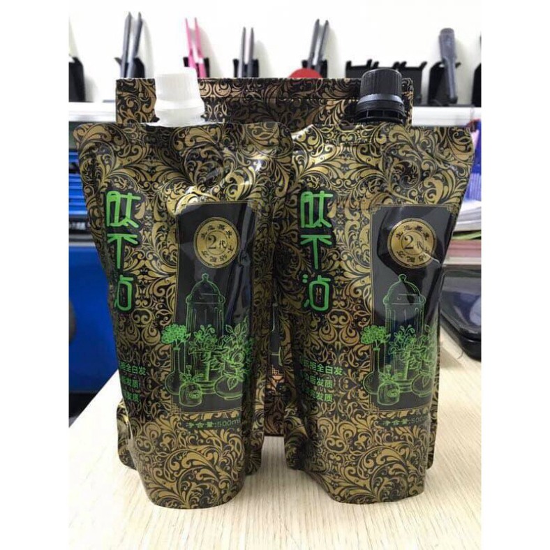 ✅[CHÍNH HÃNG] Nhuộm đen Phủ bạc Hàn Quốc HD 500ml*2 ( không dính da đầu) Hương Cafe, ăn bạc 100%