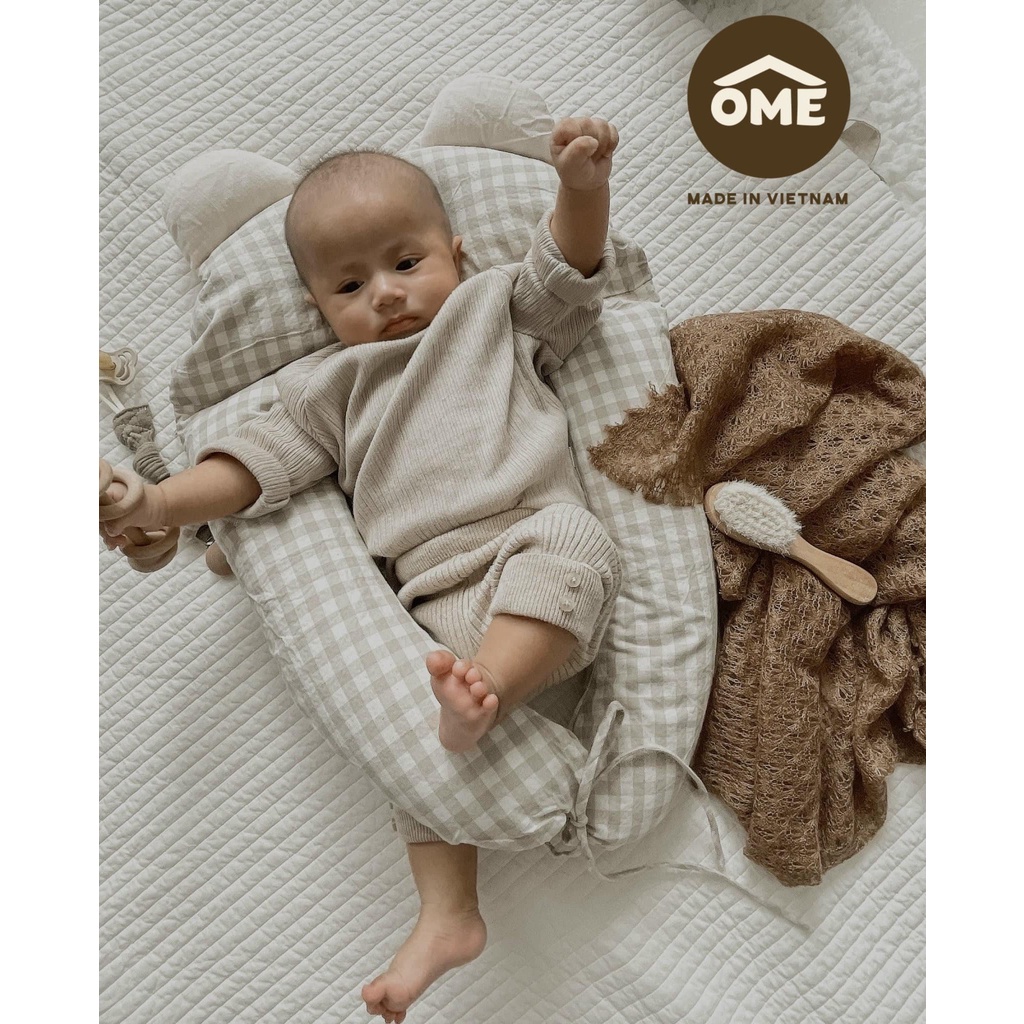 Gối Chặn Vỏ Đỗ Chống Giật Mình,chống Bẹp Đầu Cho Bé Ôme Dùng Từ Sơ Sinh 100% Tự Nhiên