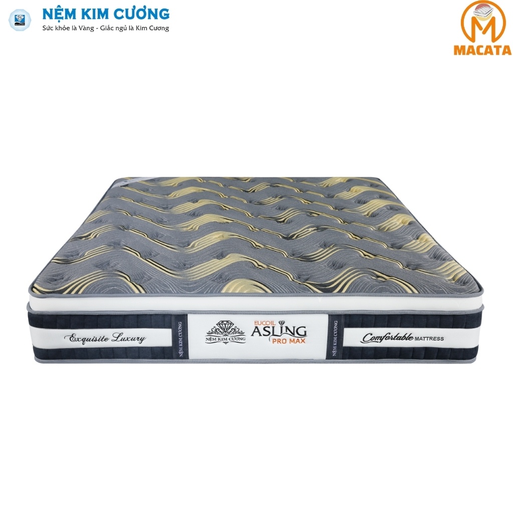 Nệm lò xo túi độc lập ASLING PRO MAX chính hãng đệm  KIM CƯƠNG cao cấp chuẩn khách sạn 5 sao giá rẻ LX1011