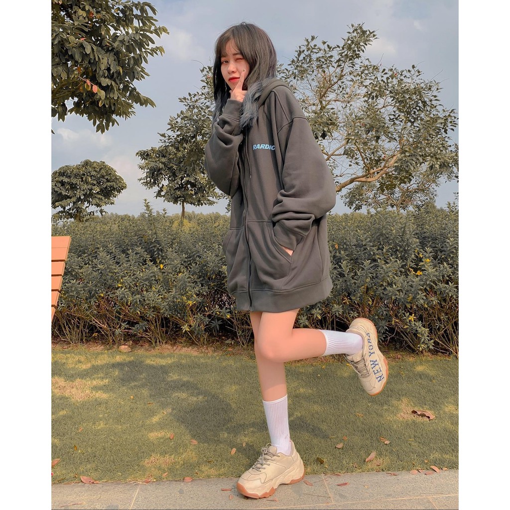 Áo Khoác Nỉ Bông RARDIC Form Rộng Ulzzang (Ảnh Thật)