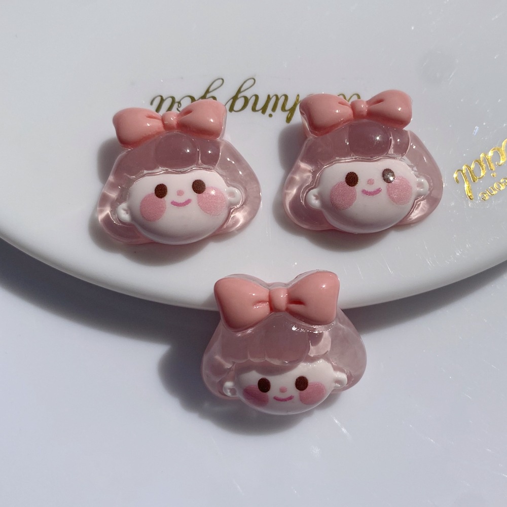 Set 10 Nơ Nhựa Dễ Thương Dùng Để Trang Trí Ốp Điện Thoại/ Dây Buộc Tóc DIY