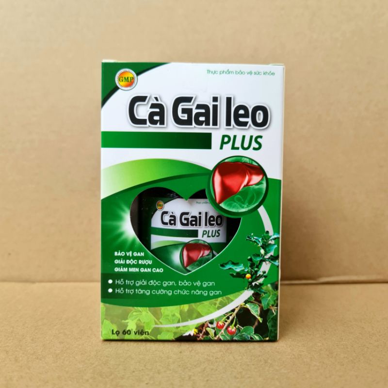 Bổ gan cà gai leo Plus giải độc, hạ men gan - Hộp 60 viên