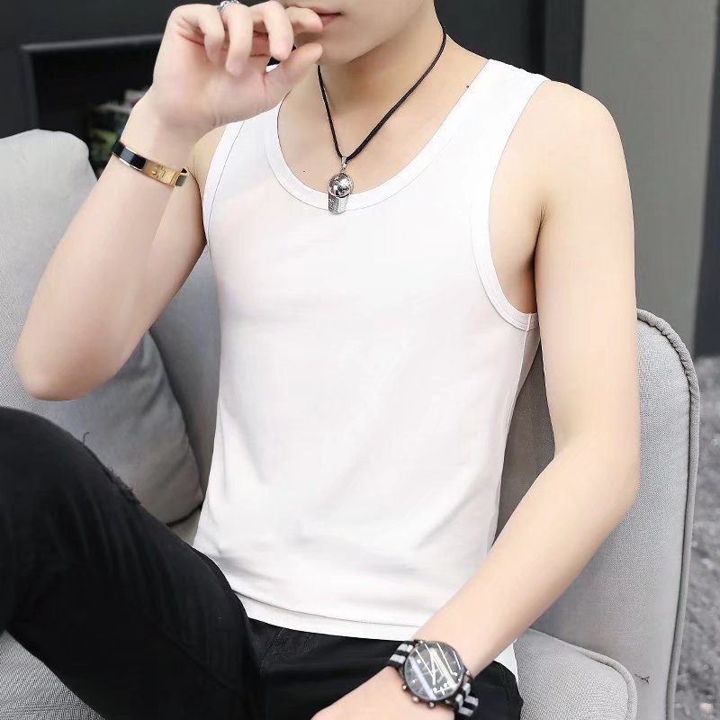 Áo Thun Sát Nách Dáng Ôm Phong Cách Hàn Quốc Dễ Phối Đồ Thời Trang Cho Nam Size M-5xl