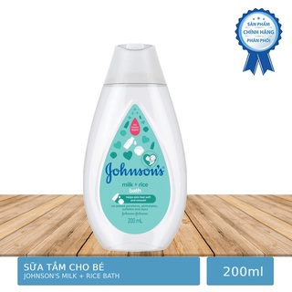 Sữa tắm cho mẹ và bé johnson's baby chứa sữa và gạo 200ml