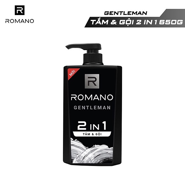 Tắm Gội Romano Gentleman 2 in1 Hương nước hoa 650g