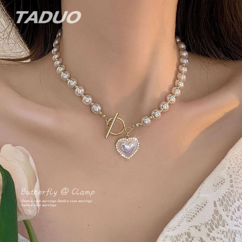 Vòng Cổ Choker Đính Ngọc Trai Sang Trọng Phong Cách Hàn Quốc Cho Nữ