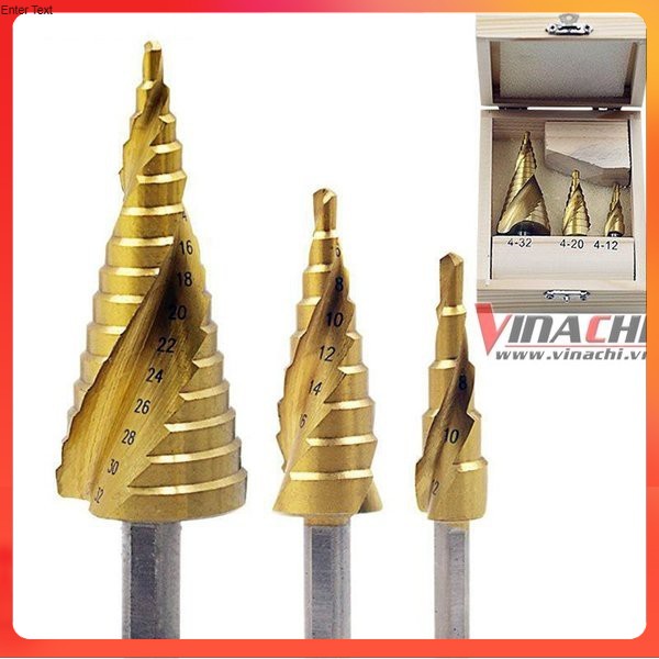BỘ 3 MŨI KHOAN BƯỚC HSS 4-120MM hàng cao cấp