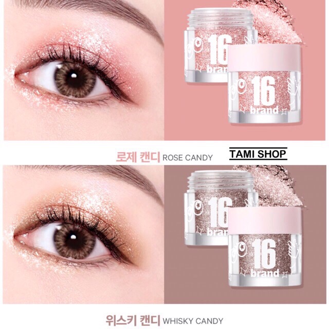 NHŨ MẮT KIM TUYẾN 16BRAND CANDY ROCK PEARL POWDER