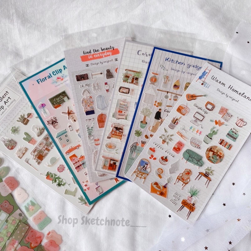 Sticker daily dụng cụ trang trí sổ ST066