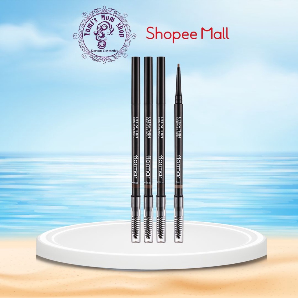 Chì kẻ lông mày Flormar Ultra Thin Brow Pencil chống thấm nước 0.14g