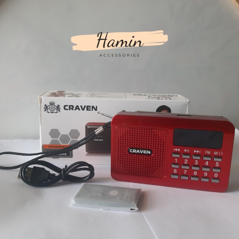 Đài Radio Craven CR-16 Máy nghe pháp  nghe đài, nghe nhạc thẻ nhớ, USB, nghe kinh phật sử dụng pin siêu trâu