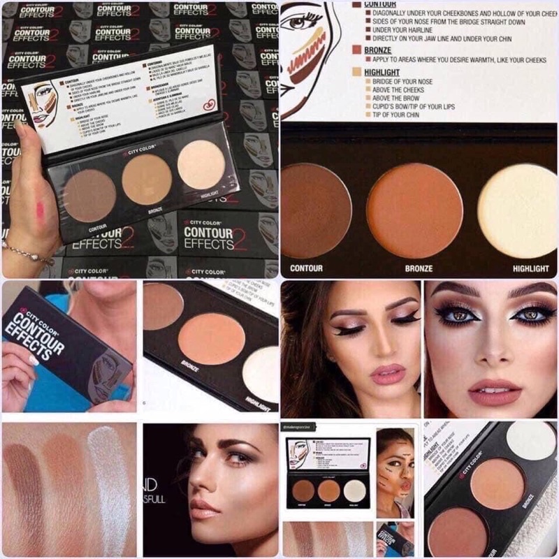 [HOT] PHẤN TẠO KHỐI 3 Ô CITY COLOR CONTOUR EFFECTS PALETTE | BigBuy360 - bigbuy360.vn