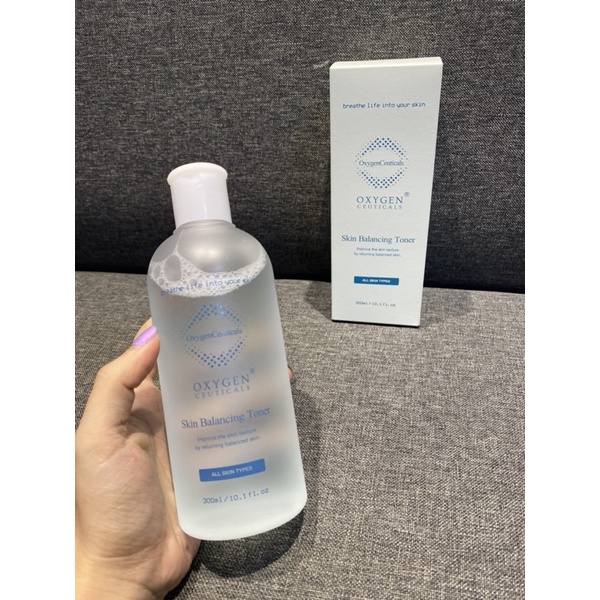 Toner Oxygen Ceuticals Nguyên Seal 300ml - Toner Dạng Sữa Nutrient &amp; Toner Dạng Nước Skin Balancing