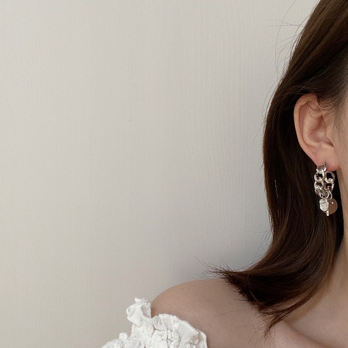 Khuyên tai kim loại hình thánh giá thời trang phong cách Hàn Quốc dành cho nữ 22861