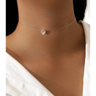 Vòng cổ choker mặt hình trái tim